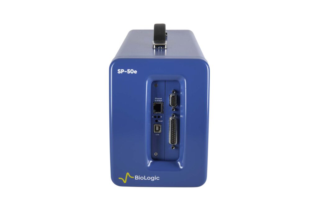 Bio-Logic SP-50e potentiostat, front view