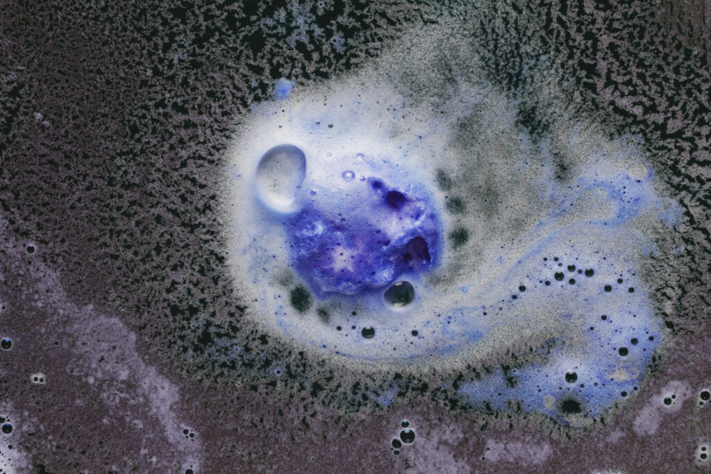 Close up violet foam blob | NewRoad