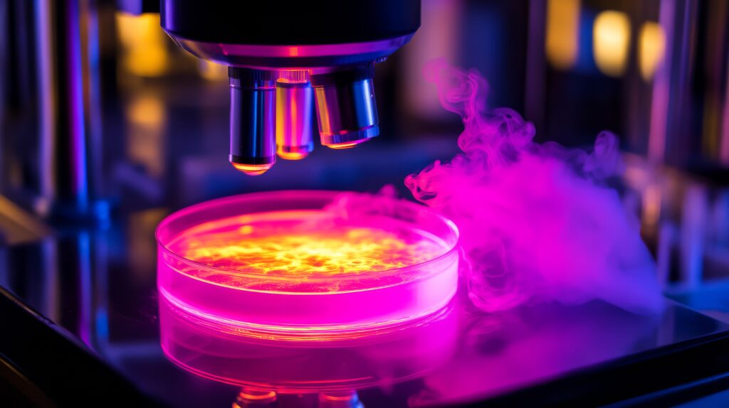 View laboratory equipment neon lights | NewRoad